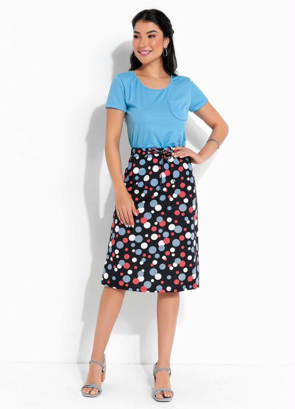 Rosalie - Blusa Azul com Bolso 3