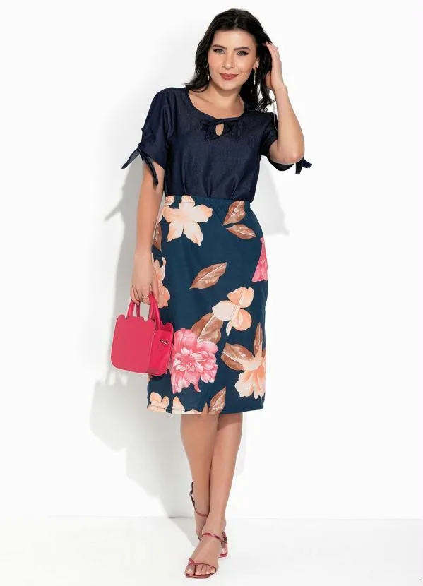 Rosalie - Blusa Azul com Gota 4