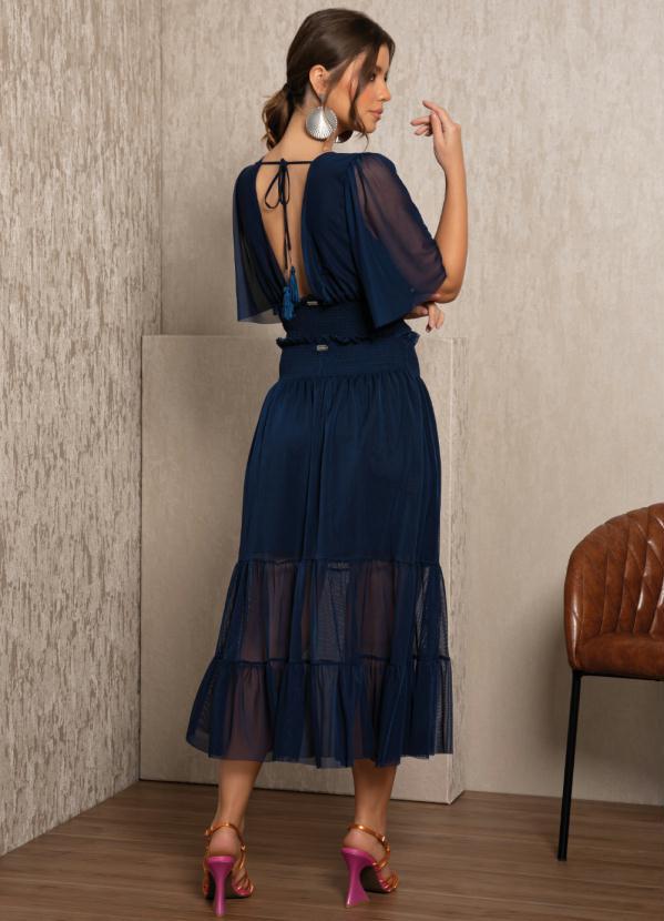 Quintess - Blusa Azul com Mangas Amplas 7