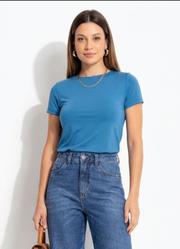 Blusa Azul em Malha Fria