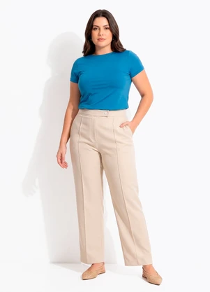 Quintess - Blusa Azul em Malha Fria - QUINTESS