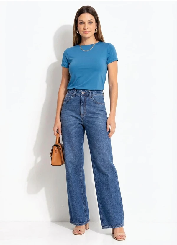 Quintess - Blusa Azul em Malha Fria 3