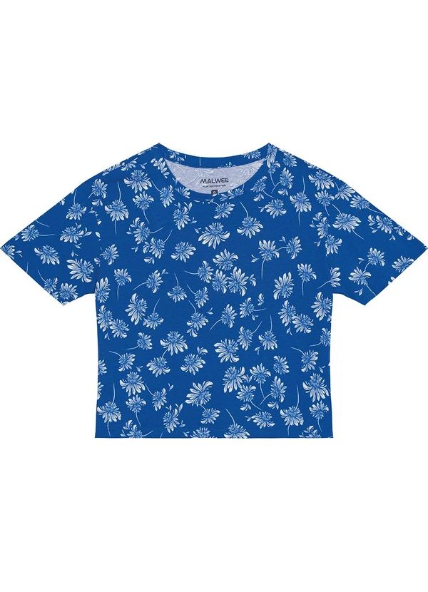 Malwee - Blusa Azul Escuro Feminina Box Floral 3