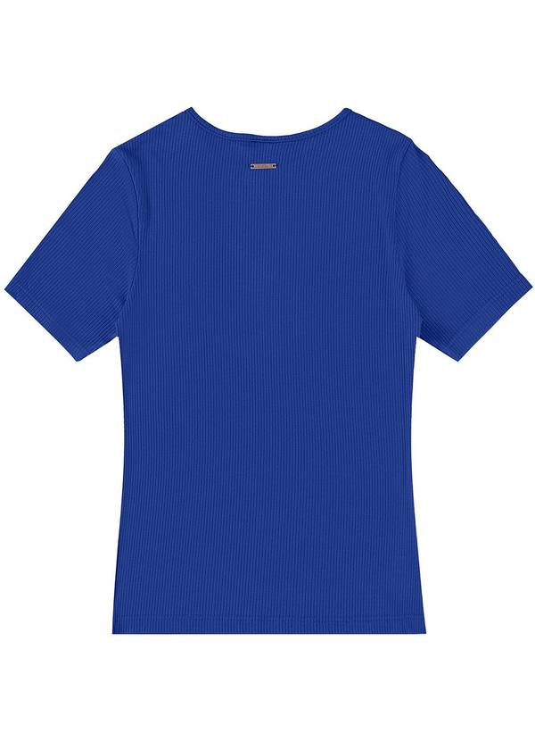 Enfim - Blusa Azul Escuro Justa Cut Out 3