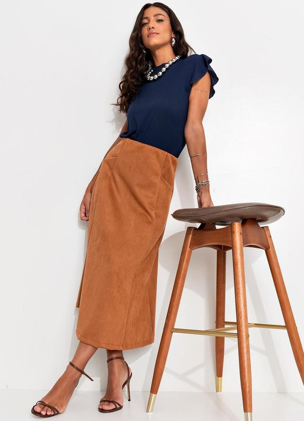 Quintess - Blusa Azul Marinho em Canelado 3