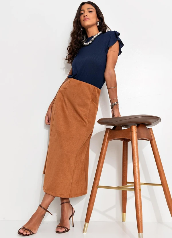 Quintess - Blusa Azul Marinho em Canelado 5