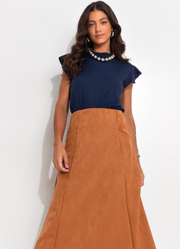 Quintess - Blusa Azul Marinho em Canelado 2