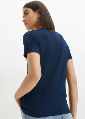 bonprix - Blusa Azul Marinho em Malha de Viscose - BONPRIX