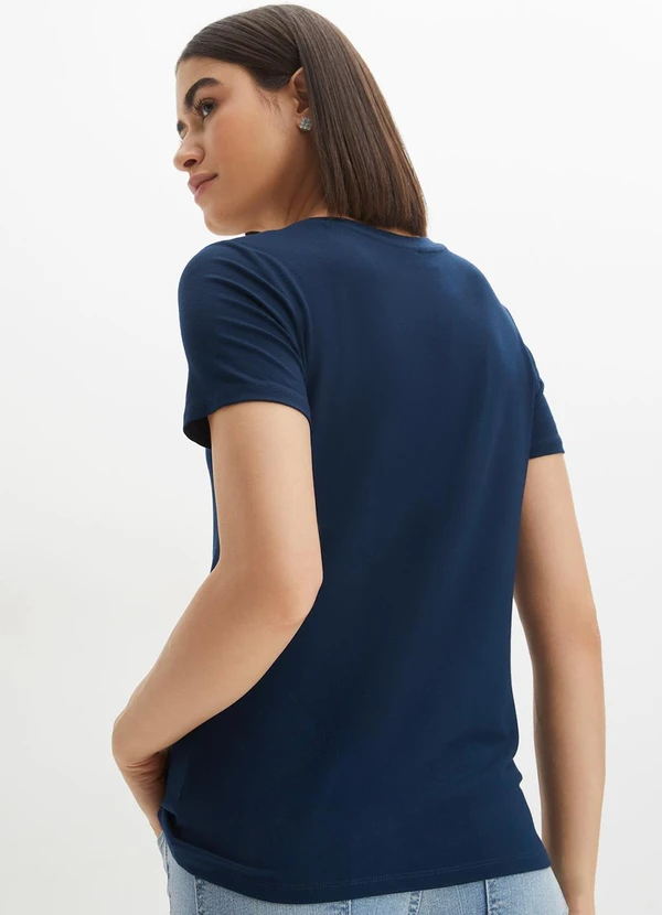 bonprix - Blusa Azul Marinho em Malha de Viscose 2