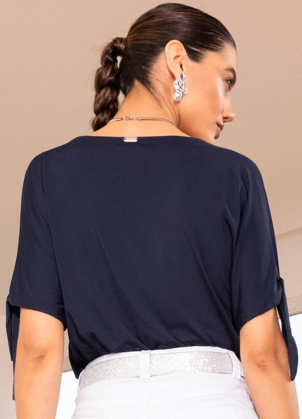 Quintess - Blusa Azul Marinho em Malha Fria 2