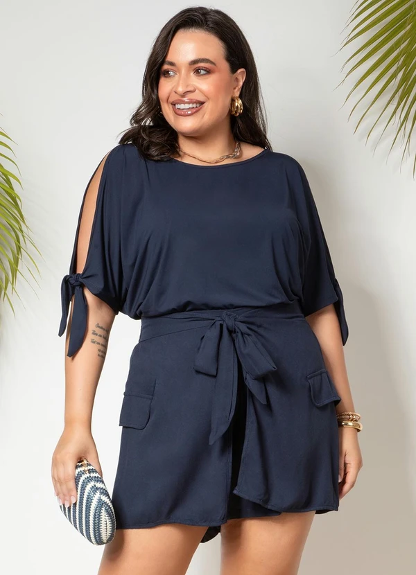 Quintess - Blusa Azul Marinho em Malha Fria 6