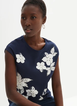 bonprix - Blusa Azul Marinho em Malha - BONPRIX