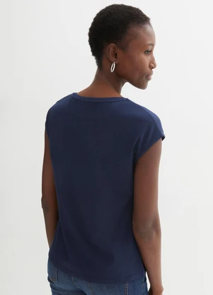bonprix - Blusa Azul Marinho em Malha - BONPRIX