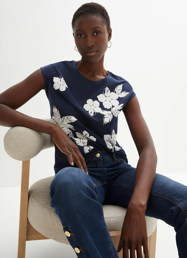 bonprix - Blusa Azul Marinho em Malha 5