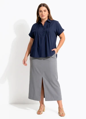 Quintess - Blusa Azul Marinho em Poliéster - QUINTESS