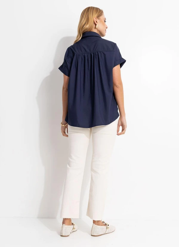 Quintess - Blusa Azul Marinho em Poliéster 2