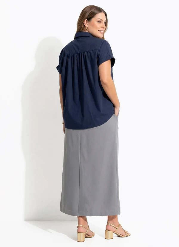 Quintess - Blusa Azul Marinho em Poliéster 7