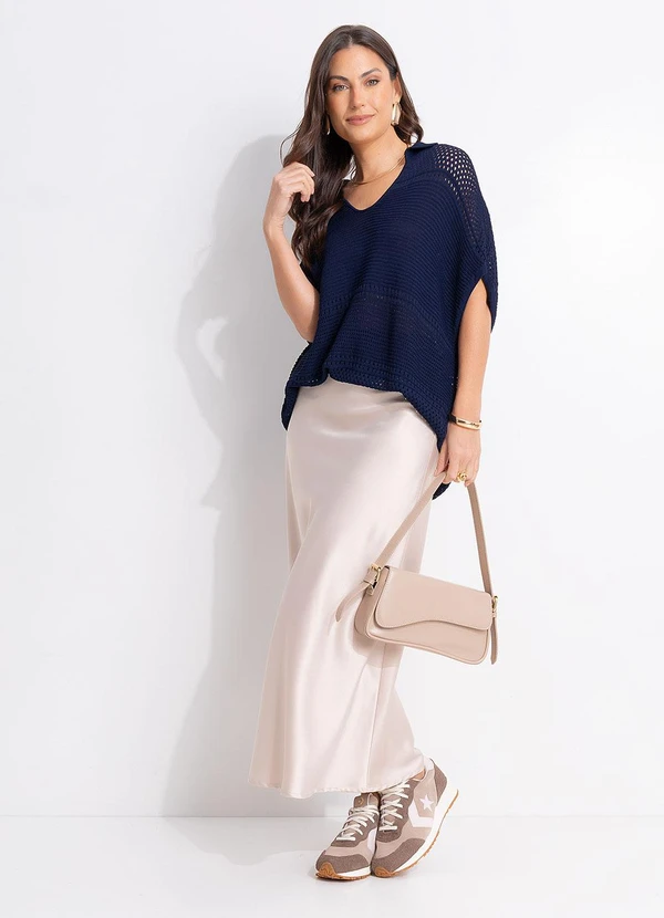 Quintess - Blusa Azul Marinho em Tricô 5