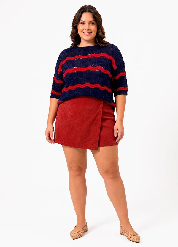Quintess - Blusa Azul Marinho em Tricô