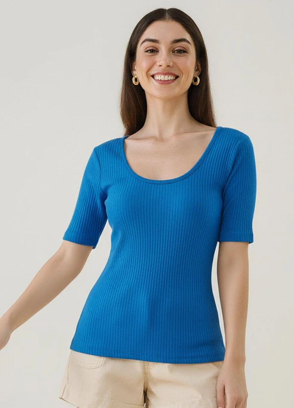 Fakini - Blusa Azul Medio