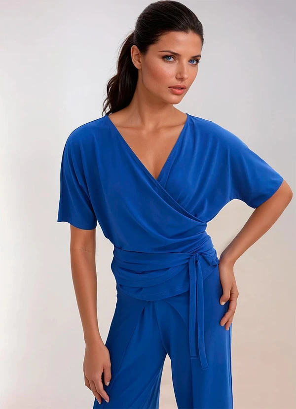 bonprix - Blusa Azul Royal em Malha de Viscose 3