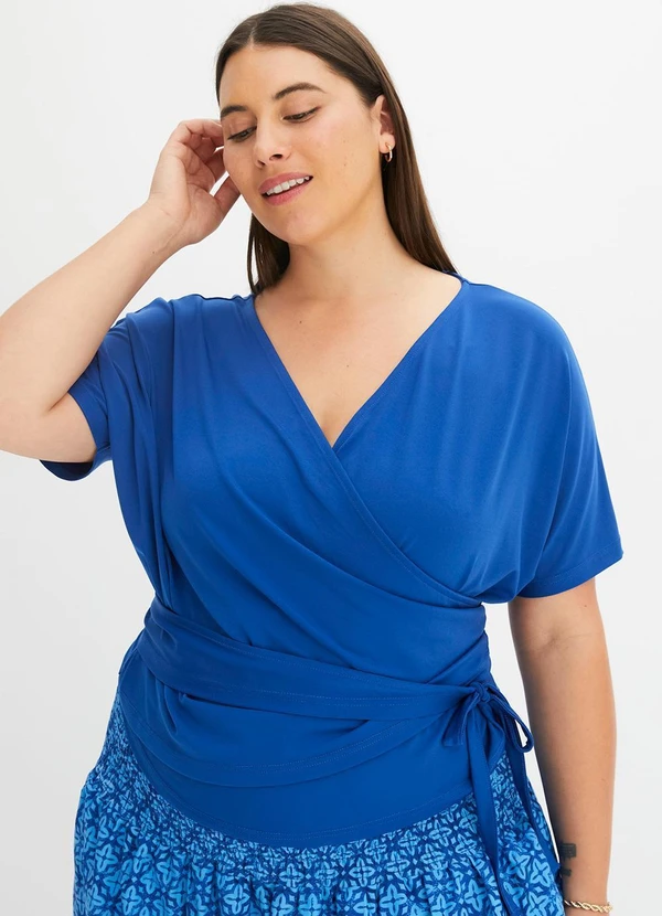 bonprix - Blusa Azul Royal em Malha de Viscose 5