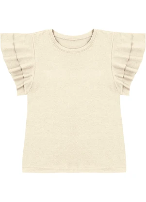 Malwee - Blusa Babados Malha Linho Off White - MALWEE