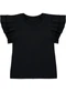 Malwee - Blusa Babados Malha Linho Preto - variação: Preto