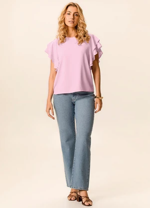 Malwee - Blusa Babados Rosa Claro - MALWEE