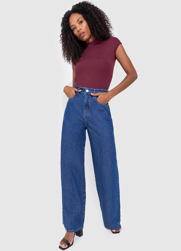 Enfim - Blusa Baby Look em Malha Viscose Bordô 2