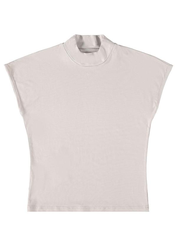 Enfim - Blusa Baby Look em Malha Viscose Marrom