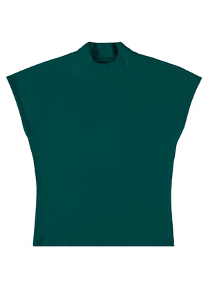 Enfim - Blusa Baby Look em Malha Viscose Verde - ENFIM