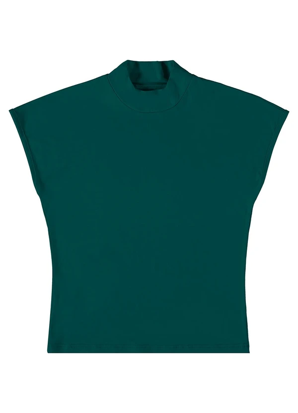 Enfim - Blusa Baby Look em Malha Viscose Verde 1