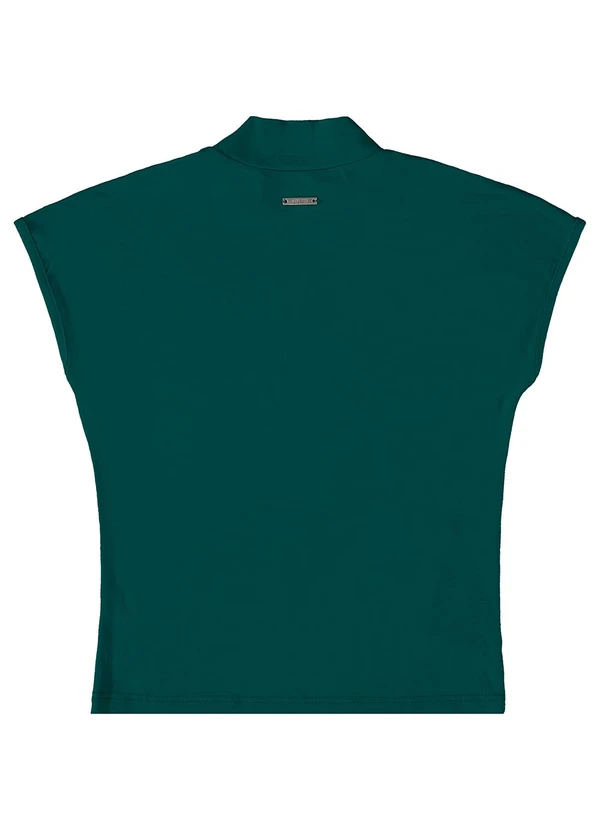 Enfim - Blusa Baby Look em Malha Viscose Verde 2