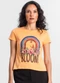 Select - Blusa Baby Look Feminina Estampada Laranja - variação: Laranja