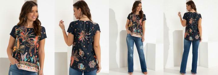 Blusa Barrado Color Alongada