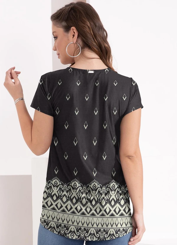 Quintess - Blusa Barrado Folk em Malha Fria 2