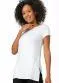 Rovitex - Blusa Básica Alongada Feminina Roxo - variação: Branco