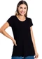 Rovitex - Blusa Básica Alongada Feminina Roxo - variação: Preto