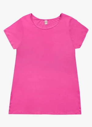 Rovitex - Blusa Básica Alongada Feminina Rosa - ROVITEX