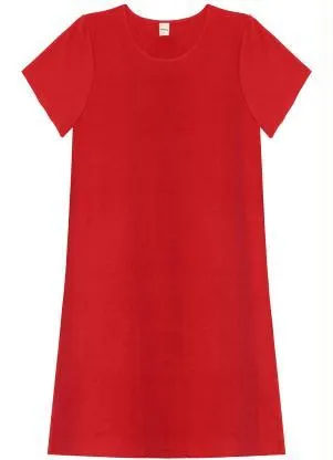 Rovitex - Blusa Básica Alongada Feminina Vermelho - ROVITEX