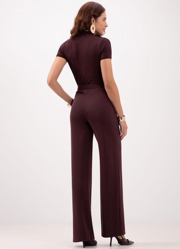 Lunender - Blusa Básica  com Gola Alta em Malha Marrom 4