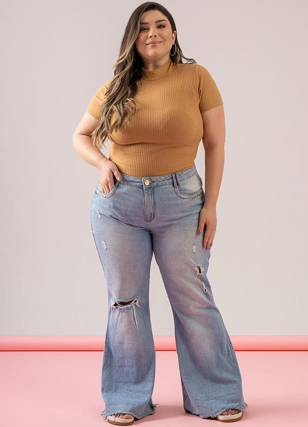 Just Basic - Blusa Básica de Manga Curta Marrom 3