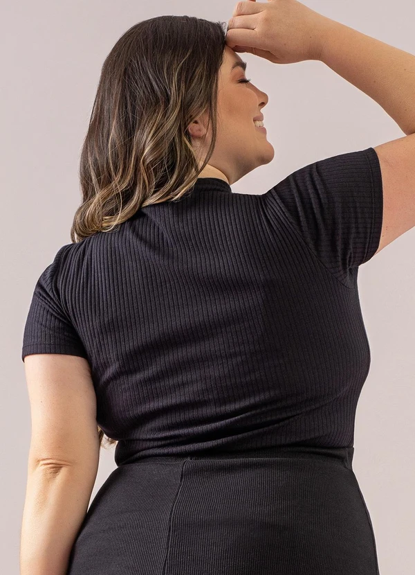 Just Basic - Blusa Básica de Manga Curta Preto 2