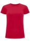 Lunender - Blusa Básica de Mangas Curtas em Malha Marrom - variação: Vermelho