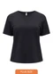 Lunender Mais Mulher - Blusa Básica de Mangas Curtas Plus Size Verde - variação: Preto