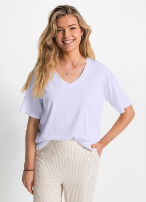 Blusa Bsica Decote V (Branca)