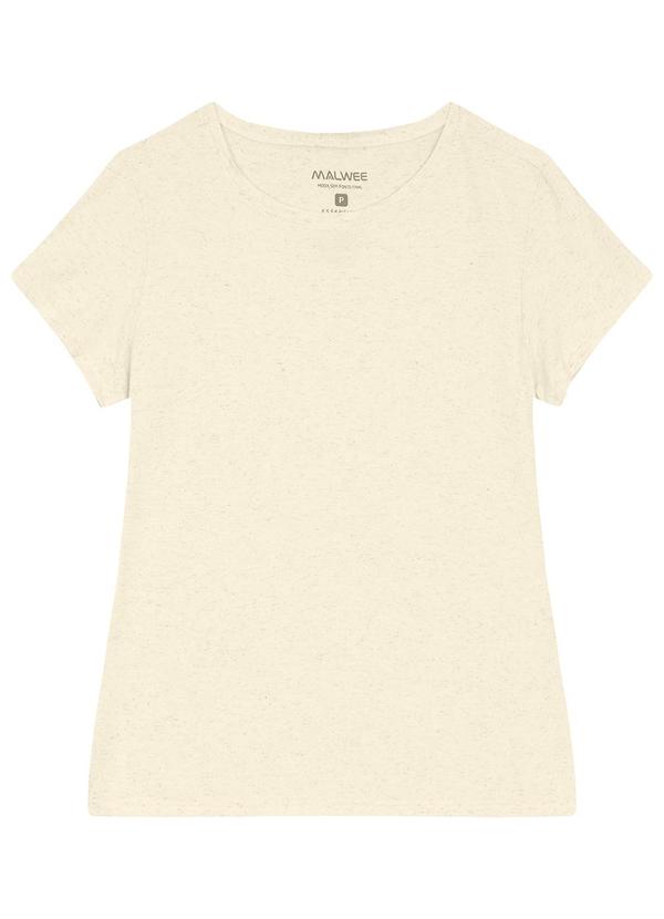 Malwee - Blusa Básica em Viscolinho Off White