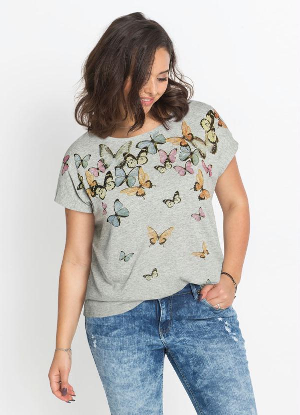 bonprix - Blusa Básica Estampada Mescla 4