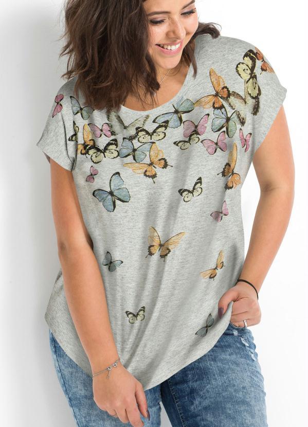 bonprix - Blusa Básica Estampada Mescla 6